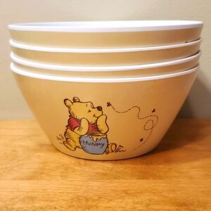 Set of 4 Disney Winnie the Pooh Melamine Bowls